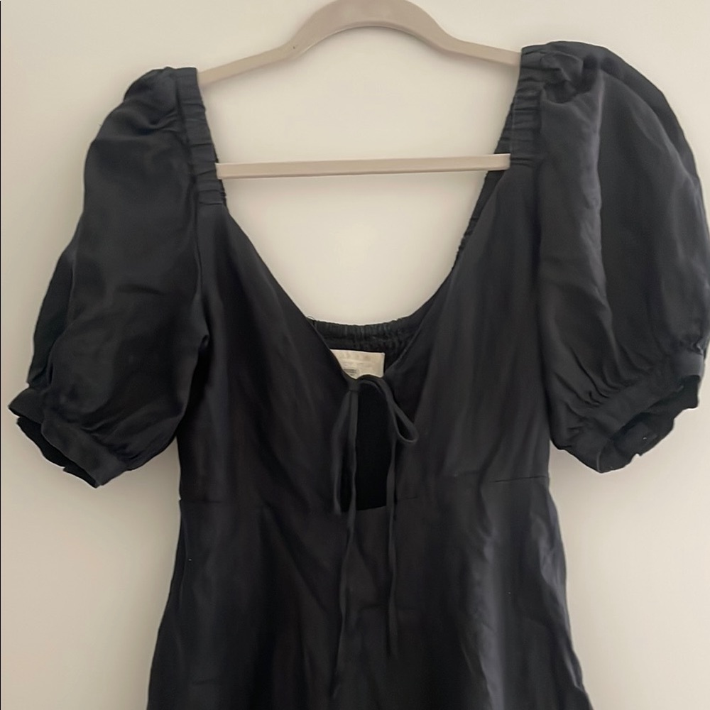 Capulet Black Puff Sleeve Mini Dress